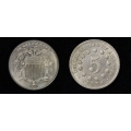 1882 Shield Nickel, Gem BU